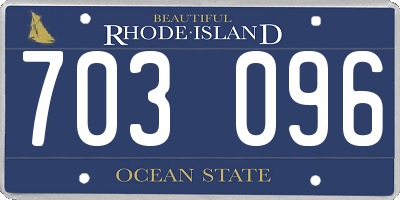 RI license plate 703096