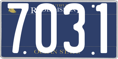 RI license plate 7031