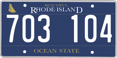 RI license plate 703104