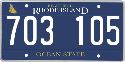 RI license plate 703105