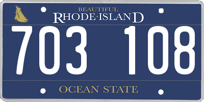 RI license plate 703108