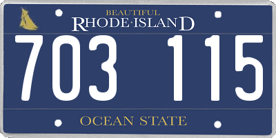 RI license plate 703115