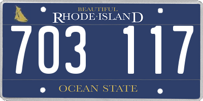 RI license plate 703117