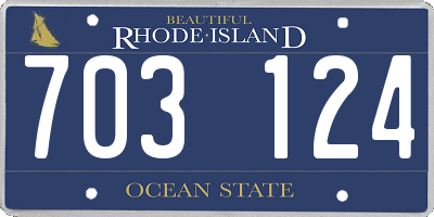 RI license plate 703124