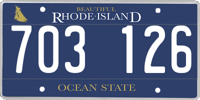 RI license plate 703126