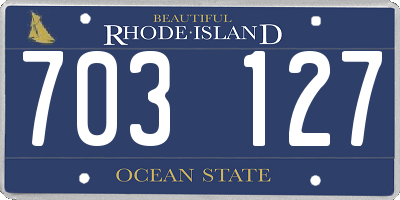 RI license plate 703127