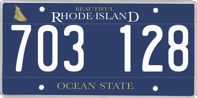 RI license plate 703128