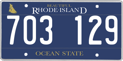 RI license plate 703129