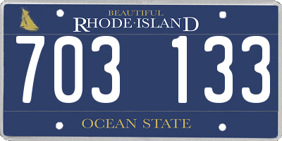 RI license plate 703133