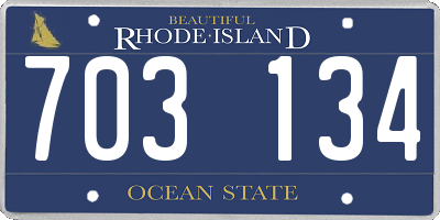 RI license plate 703134