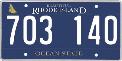 RI license plate 703140