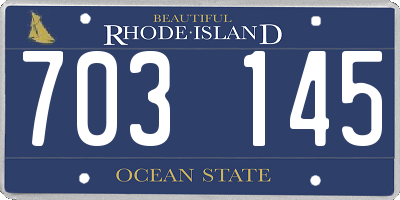 RI license plate 703145