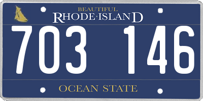 RI license plate 703146