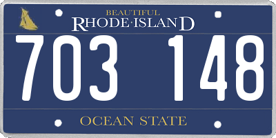 RI license plate 703148