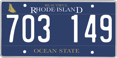RI license plate 703149