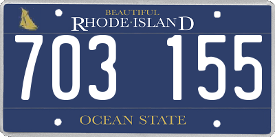 RI license plate 703155