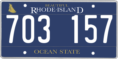 RI license plate 703157