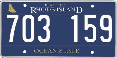 RI license plate 703159