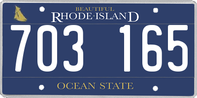 RI license plate 703165