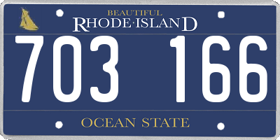 RI license plate 703166