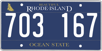 RI license plate 703167