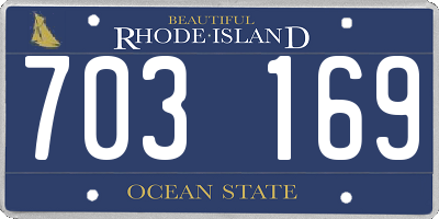 RI license plate 703169