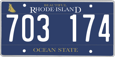 RI license plate 703174