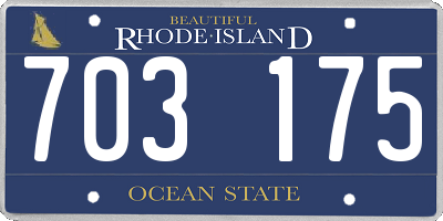 RI license plate 703175