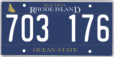 RI license plate 703176