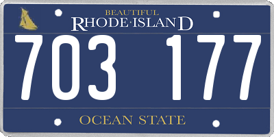 RI license plate 703177