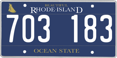 RI license plate 703183