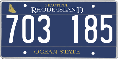 RI license plate 703185