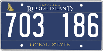 RI license plate 703186