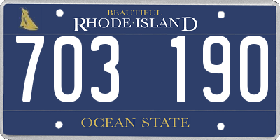 RI license plate 703190