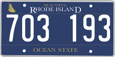 RI license plate 703193