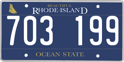 RI license plate 703199