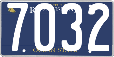 RI license plate 7032
