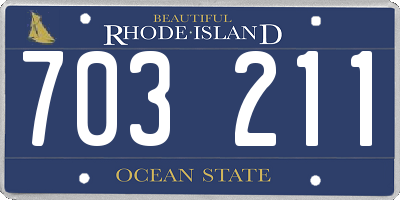 RI license plate 703211
