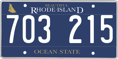 RI license plate 703215