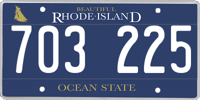 RI license plate 703225