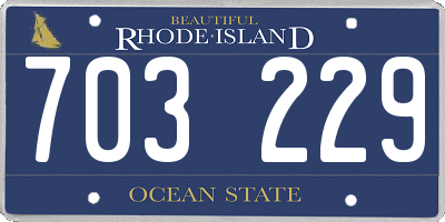 RI license plate 703229