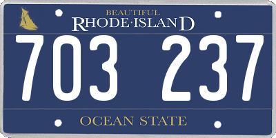 RI license plate 703237