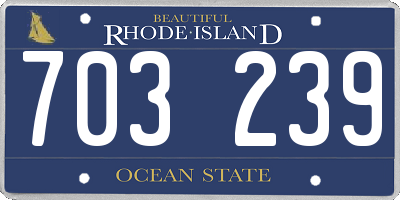 RI license plate 703239