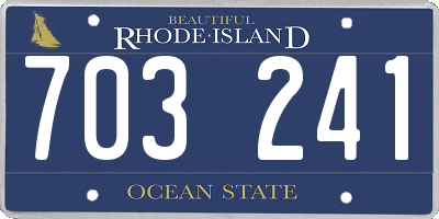 RI license plate 703241