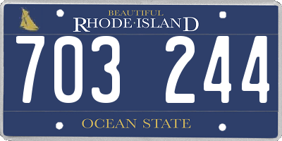 RI license plate 703244