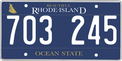 RI license plate 703245