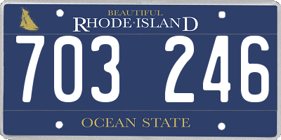 RI license plate 703246