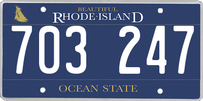 RI license plate 703247