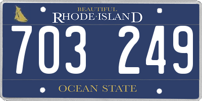 RI license plate 703249