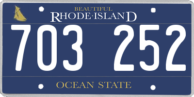 RI license plate 703252